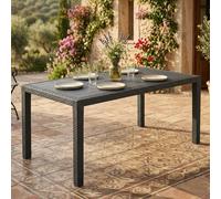 Arca - Table d'Extérieur, 138x78x72h cm Noir Anthracite, 8 Places Fabrication Italie