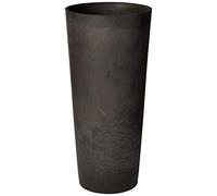 Arcadia Pot de Fleurs Rond Haut en marbre Gris Anthracite foncé S32DCM, 33 x 71 cm