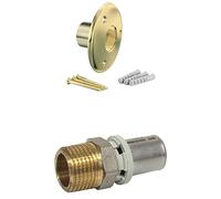 Arcanaute - Applique murale avec raccord - Applique pour fixation de robinet de jardin - Tube Multicouche Ø16 - Raccord à sertir M 1/2" (15/21) TH -