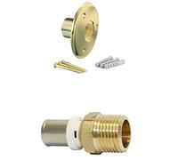 Arcanaute - Applique murale avec raccord - Applique pour fixation de robinet de jardin - Tube Multicouche Ø16 - Raccord à sertir Mâle fixe 1/2" (15/21) -