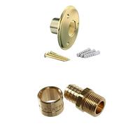 Arcanaute - Applique murale avec raccord - Applique pour fixation de robinet de jardin - Tube PER Ø16 - Raccord à glissement M 1/2" (15/21) -