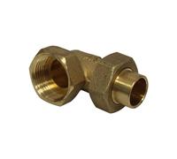 Arcanaute - Raccord laiton à souder - Coude union 3 pièces 96 GCU femelle 3/4" (20/27) - Tube Cuivre Ø16 -