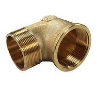 Arcanaute - Raccord laiton à visser - Coude Laiton Mâle/Femelle 2" (50/60) -