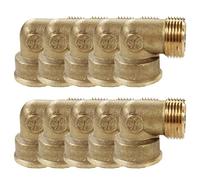 Arcanaute - Raccord laiton à visser - Lot de 10 Coudes Laiton Mâle/Femelle 3/4" (20/27) -