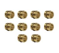 Arcanaute - Raccord laiton à visser - Lot de 10 Mamelons Laiton Égal mâle/mâle 3/4" (20/27) Joint Plat-