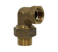 Arcanaute - Raccord laiton à visser - Raccord laiton union coudé 98 Mâle Femelle 3/4" (20/27) -