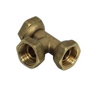 Arcanaute - Raccord laiton à visser - Té Femelle écrou prisonnier 1/2" (15/21) -