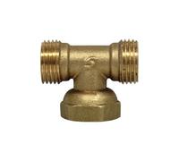 Arcanaute - Raccord laiton à visser - Té Mâle 1/2" (15/21) - Femelle écrou prisonnier 1/2" (15/21) - Mâle 1/2" (15/21) - Arcanaute