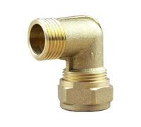 Arcanaute - Raccord laiton bicône - Coude bicone 1/2" (15/21) Mâle - Cuivre Ø18 -