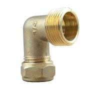 Arcanaute - Raccord laiton bicône - Coude bicone 3/4" (20/27) Mâle - Cuivre Ø16 -