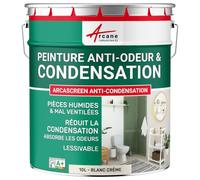 ARCANE INDUSTRIES Peinture anti condensation, anti odeur, moisissure - 10 L Blanc Crème - RAL 9001