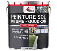 ARCANE INDUSTRIES Peinture Bitume, Goudron, Asphalte, Macadam, béton, enrobé : Arcasphalt - 15 kg (jusqu'à 30 m² en 2 Couches) Gris