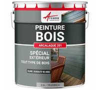 Peinture Bois Extérieur - Peinture portails, bardage, abri et mobilier de jardin... : ARCALAQUE 201 Gris Télégris 4 - RAL 7047 0.5 L