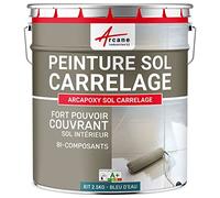 ARCANE INDUSTRIES Peinture carrelage Sol, résine pour recouvrir faïence et Carreaux : Arcapoxy Sol carrelage - 2.5 kg (jusqu'à 12.5 m² en 2 Couches) Bleu d'eau - RAL 5021