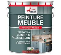 ARCANE INDUSTRIES Peinture Meuble Cuisine, Salle de Bain - Résine Epoxy Bi-composant - ARCAPOXY MEUBLE - 1 kg (jusqu'à 12 m² en 2 couches) Rouge Tomate - RAL 3013