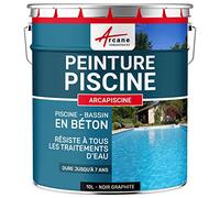 ARCANE INDUSTRIES Peinture Piscine Béton Hydrofuge 10 L Noir Graphite