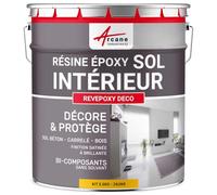 Résine Époxy Sol Cuisine Salle de Bain 2.5 kg Jaune Signalisation