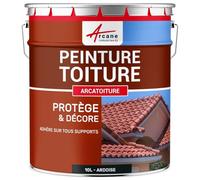 ARCANE INDUSTRIES Peinture toiture, tuile, Ciment et Terre Cuite - 10 L Gris Ardoise - RAL 7015