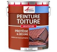ARCANE INDUSTRIES Peinture toiture, tuile, Ciment et Terre Cuite - 2.5 L Blanc