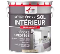ARCANE INDUSTRIES Résine Époxy Sol Cuisine Salle de Bain 1 kg Ivoire Clair
