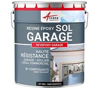 ARCANE INDUSTRIES Résine Époxy Sol Garage Atelier 5 kg Noir Graphite | Bonne Accroche, Résiste à l'Abrasion, Huiles et Graisses, Béton, Bois, Métal et Carrelage, Intérieur - Arcane Industries