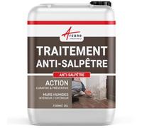 Traitement du salpêtre Antisalpêtre Murs humides hydrofuge anti moisissure ANTISALPÊTRE 20 L (jusqu à 80m²)