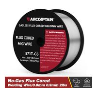 ARCCAPTAIN fil à souder sans gaz fourré 0.8 0.9mm 1 rouleau 1 KG E71T-GS accessoires de Machine à souder MIG pour le soudage MIG