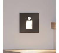 Arcchio Neru lampe LED, capteur angulaire noire, noir, Salon / Salle à manger, Aluminium, Moderne, Projecteur encastrable dans le mur