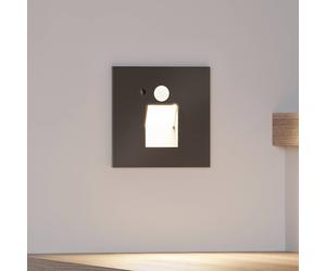 Arcchio Neru lampe LED, capteur angulaire noire, noir, Salon / Salle à manger, Aluminium, Moderne, Projecteur encastrable dans le mur