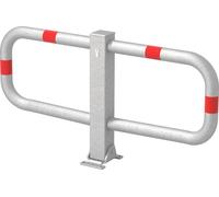 Arceau de parking Alberts Stoppy I | à visser, réversible | galvanisé à chaud, avec anneaux rouges | 450 x 950 mm