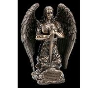 Archange Michael Fantasy Figurine avec tableau de prière Veronese | Figurine décorative, objet de décoration, statue, saint protecteur, sculpture, H 22,5 cm