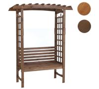 Mendler Arche de Roses avec Banc HWC-Q21 201 x 160 x 60, Brun foncé