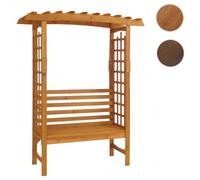 Mendler Arche à Roses avec Banc HWC-Q21 201 x 160 x 60 cm Couleur Naturelle