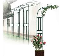 Arche À Rosiers en Métal, Arceau De Jardin Demi-latérale, Treillis Et Support pour Plantes Grimpantes, Pergola Déco pour Extérieur, Terrasse, Mariage Et Cérémonie(Green,W90*H240cm)