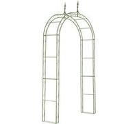 CLP Arcade De Jardin en Fer Forgé Lenz I Arche A Rosiers Robuste Et Stable I Support pour Plantes Grimpantes I Hauteur 264 cm | Couleur Vert Antique