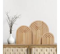 Arche arc-en-ciel en bois Décoration de maison bohème Planche à découper décorative Planche de service en bois Planche en bois en forme d'arche bohème Plateaux à charcuterie pour décoration d'étagère 