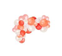 Arche de 30 ballons décoratifs nuances de rose à fixer au mur - -