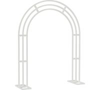 Arche de ballons de mariage, construction métallique robuste, design élégant, BLANC, 200x60x260cm