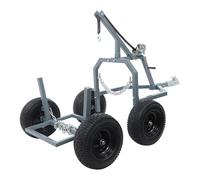 Arche de débardage de bûches robuste avec roues, capacité de charge de 725,7 kg, transporteur de bûches de peinture en acier avec treuil et chaîne pour transport de bois agricole VTT (style 6)