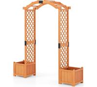 Arche de jardin avec jardinières, treillis en bois pour plantes grimpantes