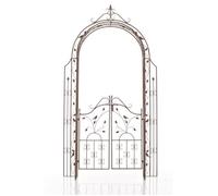 Arche de jardin avec portillon GRENADA - Couleur Marron antique