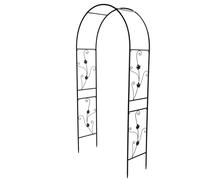Arche de jardin d'extérieur, support pour plantes grimpantes, décoration pour pelouse et arrière-cour, noir