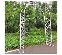 Arche De Jardin en Métal 140cm 180cm 200cm 240cm 280cm 380cm Arceau À Rosiers Robuste Durable pour Plantes Grimpantes en Plein Air Mariage Fête Arcade De Tonnelle 270cm Hauteur (Color : Blanc, Size