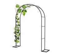 Arche de Jardin en métal avec Treillis et pergola pour Mariages en extérieur - Support Stable et Flexible résistant aux intempéries, largeurs de 0,8 à 3,5 m (Noir 200 cm de Largeur x 230 cm