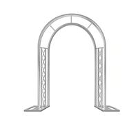 Arche De Jardin en Métal Fer Antirouille Arche Décorative pour Cour Jardin Arceau À Rosiers avec Base Amovible Treillis Plante Grimpante Exterieur pour Terrasse Cour(Blanc,W260*H230cm)
