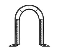 Arche De Jardin en Métal Fer Antirouille Arche Décorative pour Cour Jardin Arceau À Rosiers avec Base Amovible Treillis Plante Grimpante Exterieur pour Terrasse Cour(Noir,W220*H230cm)