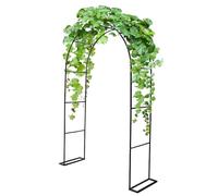 Arche de Jardin en métal Noir - Pergola réglable pour Plantes grimpantes, rosiers et Mariages en extérieur, Hauteur 200-220 cm x Largeur 80-350 cm, Structure en Acier Durable