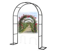 Arche de jardin en métal pour mariage - 2 m de large x 2,3 m de haut - Antirouille - Parfaite décoration de terrasse et support pour plantes - Solution d'aménagement paysager