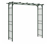 Arche de jardin en métal vert TERRE JARDIN 200 x 50 x 200 cm - structure pour plantes grimpantes - montage facile