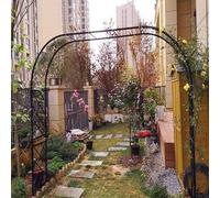 Arche de Jardin Fer forgé 140cm 180cm 220cm 260cm 370cm Arceau métal pour Rosiers Grimpantes Arche de Mariage Exterieur Noir Blanc (Color : Noir, Size : 330cm x 250cm)